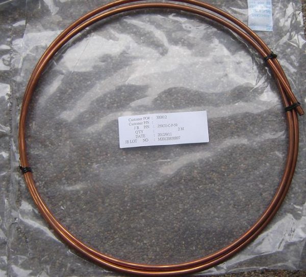 0.250CU semi rigid Coaxial Cable, 2m roll-0