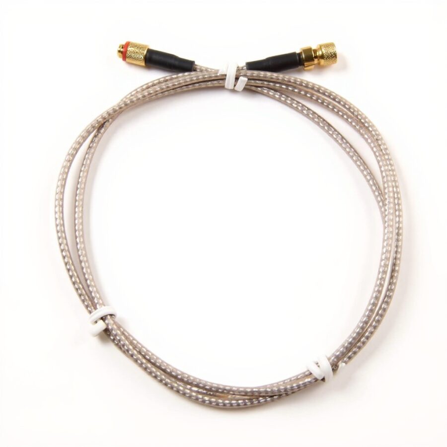 Coiled cable with connectors on ends