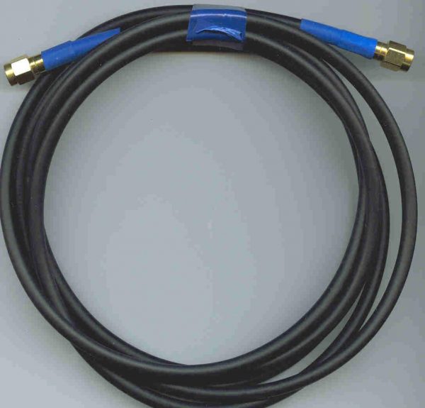 A30A60-195/200-2000, SMA conv male pin, RP-SMA (female pin), 195 Cable, Length = 2m, loss at 2.45GHz < 1.8dB-0