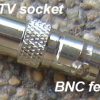 Adapter - BNC Jack (Female pin) to Belling Lee TV Plug (Male pin) CH-BJ-BLP-0