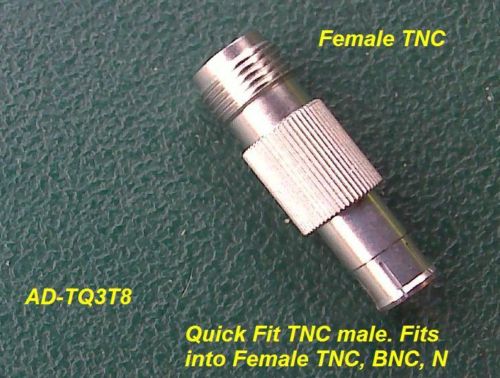 JyeBao Adapter - Quick Fit TNC Plug (Male pin) to TNC Jack (Female pin) AD-TQ3T8-0