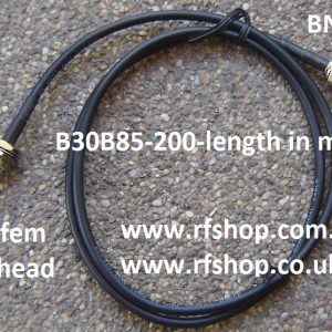 BNC Plug to BNC Jack, 200 series cable, 1m B30B85-200-1000-0