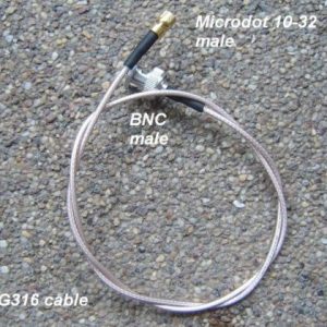 BNC to Microdot connector cable assembly , RG316,1.5mtrs, 5 ft-0