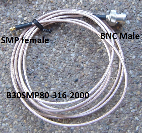 BNC plug male, SMP Jack, Rg316, 2mtres-0