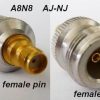 adaptor, SMA jack, female pin, to N jack, female pin CH-AJ-NJ-0