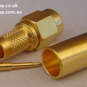 SMA Connector, male inner pin, plug, LMR 240, crimp. CH-AP-240-0