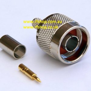 N Plugs, male pin,Cmp, Fits LMR240-0