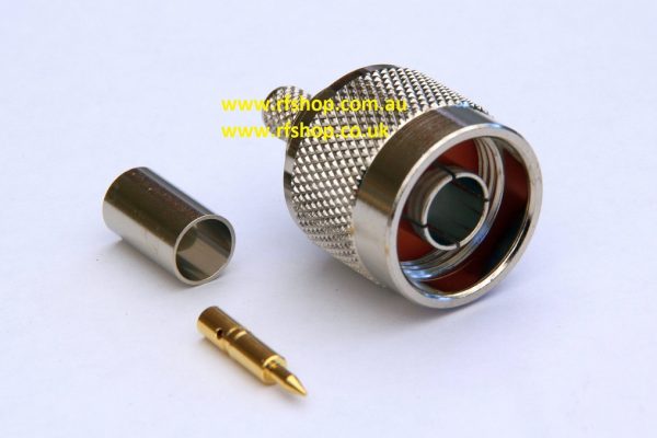 N Plugs, male pin,Cmp, Fits LMR240-0