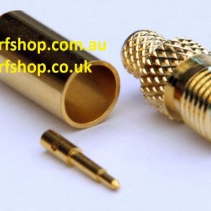 SMA Jack, RP, male pin,Cmp, Fits LMR195, LMR200, RG58-0