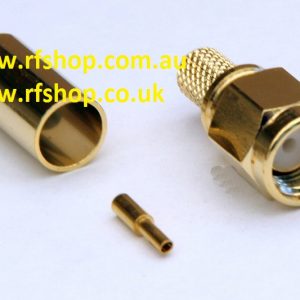 SMA Plug, RP, female pin,Cmp, Fits LMR195, LMR200, RG58-0
