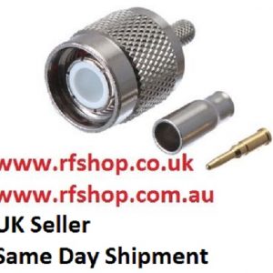 TNC Plug, male pin, Crimp, Fits RG316, RG174, CH-TP-316-0