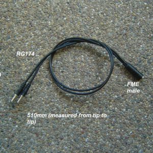 FME Plug to TS9 Plug (dual), RG174, 500mm FME30TS9TS9-0