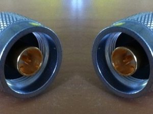 N Plug to N Plug, Tinned 0.141" Semi Rigid, 0.5m N30N30-141T-50cm-0