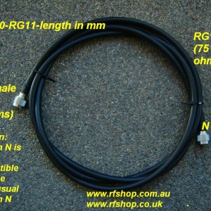 N (75 ohms) to N (75 ohms), RG11, 2 mtrs N30N30-RG11-2000-0