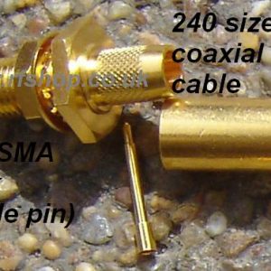 SMA Connector, LMR240, RP, male pin, with sealing ring TC-240-SF-BH-RP equiv SMA9105-L240-0