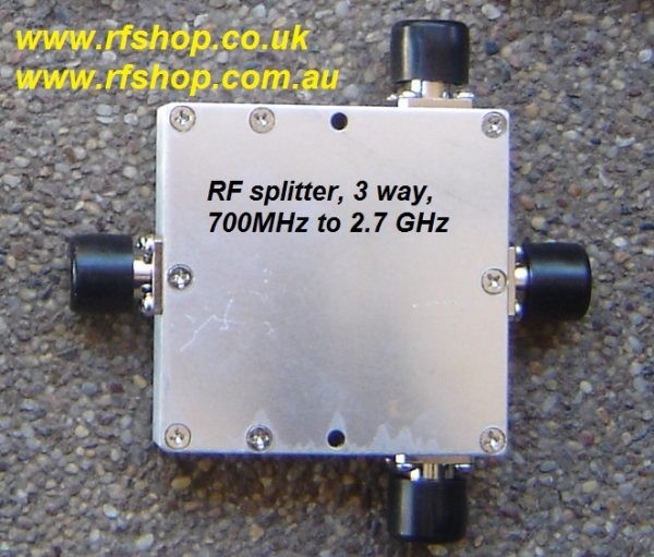 SP-0727-02, 700MHz to 2.7 GHz 3 way Splitter, N(f) conns-0