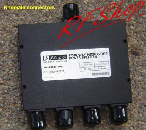 Splitter, 0.8 - 2.5GHz, N Female Connectors, 4 way SPL-FO825-4MA-0