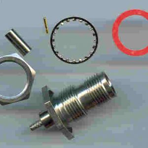 TNC9105-0316, RP-TNC Jack (male pin), panel fitting, RG316, panel fitting, crimp-0