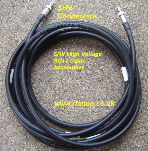 V30V30-RG11-10000, SHV (male to male) Coaxial Cable Assembly, RG11, 10m-0