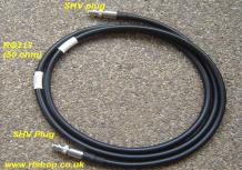 V30V30-RG213-10000, SHV (male to male) Coaxial Cable Assembly, RG213, 10m-0