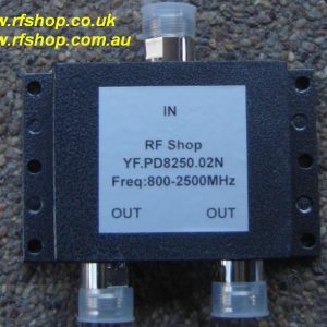 Splitter, 0.8 - 2.5GHz, N Connectors, 2 way, 3dB-0