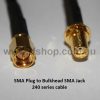 SMA Plug to Bulkhead SMA Jack, 240 series cable, 10m A30A85-240-10000-0