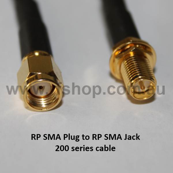 RP-SMA male to RP-SMA female ext lead Coaxial Cable Assembly 2metres Low Loss-0