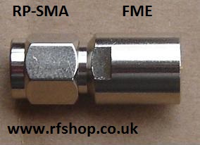 RP-SMA Plug (Female pin) to FME Plug (Male pin) CH-RAP-FMEP-0