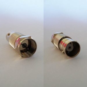 Adapter - BNC Jack (Female pin) to F Plug (Male pin) CH-BJ-FP-0