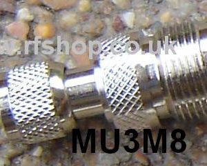 Adapter - Mini UHF Plug (Male pin) to UHF Jack (Female pin) CH-MUP-MJ-0