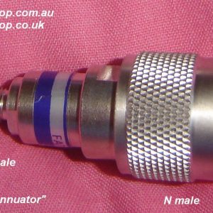 SMA fem to N male Adapter/Attenuator Adaptenuator, 2 Watt, up to 10GHz, 10dB FAT-NM5AF5T10G2W10-0