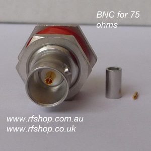 BNC8105-0059, BNC Connector, fem pin, panel fitting, 75 ohm, RG59-0