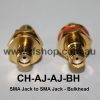Adapter - SMA Jack (Female pin) to SMA Jack (Female pin), Bulkhead CH-AJ-AJ-BH-0