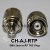 Adapter - SMA Jack (Female pin) to RP TNC Plug (Female pin) CH-AJ-RTP-0