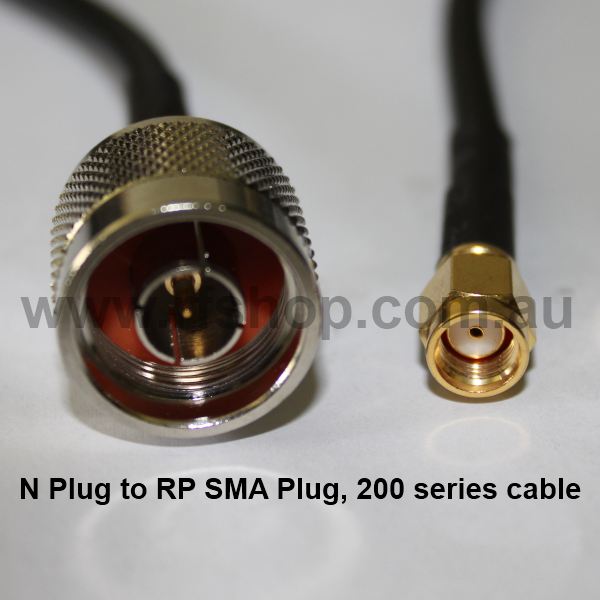 N Plug to RP SMA Plug, 200 series cable, 1.5m N30A60-200-1500-0