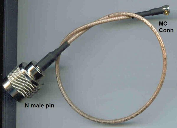 N Plug to Right Angle MC Plug, RG316, 300mm N30MC39-316-300-0