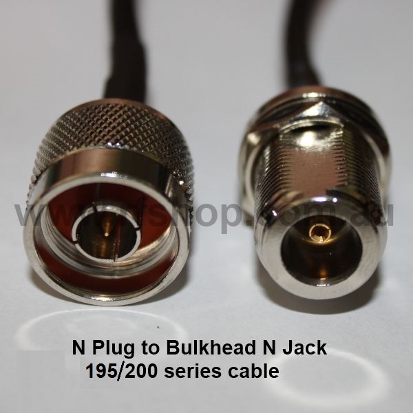N Plug to N Bulkhead Jack, 200 series cable, 5m N30N85-200-5000-0