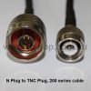 N Plug (Male pin) to TNC Plug (Male pin), 200 series cable, 2m N30T30-200-2000-0