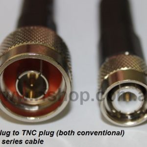 N Plug (Male pin) to TNC Plug (Male pin), 400 series cable, 10m N30T30-400-10000-0