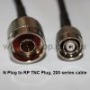 N Plug to RP TNC Plug, 200 series cable, 350mm N30T60-200-350-0