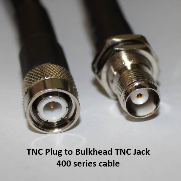 TNC Plug (Male pin) to TNC Jack (Female pin), 400 series cable, 10m-0