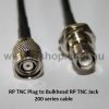 RP TNC Plug to RP TNC Jack, 200 series cable, 2m T60T95-200-2000-0