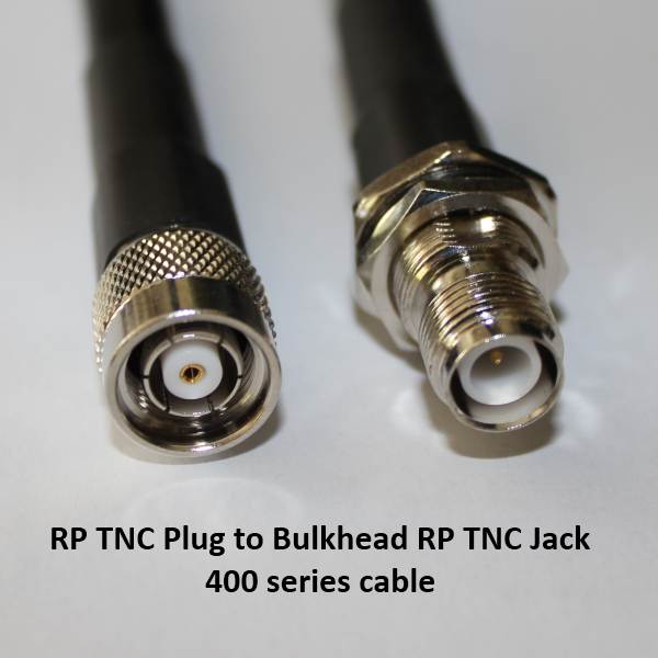RP TNC Plug to RP TNC Jack, 400 series cable, 10m T60T95-400-10000-0