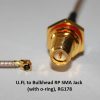 UFL to Bulkhead RP SMA Jack (with o-ring), RG178, 150mm UFLA95o-178-150-0