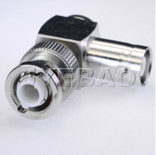 Adapter, MHV, Plug to Jack, Right Angle